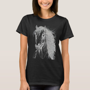 Horse illustration Gift for Horseback Riding Horse T-Shirt