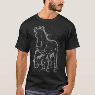 Horse Illustration Horseriding ride a rodeo amad T-Shirt