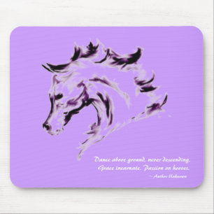 Horse Illustration Mousepad - Dance Quote