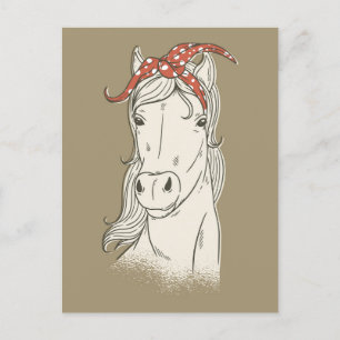 Horse in a Headband Postcard