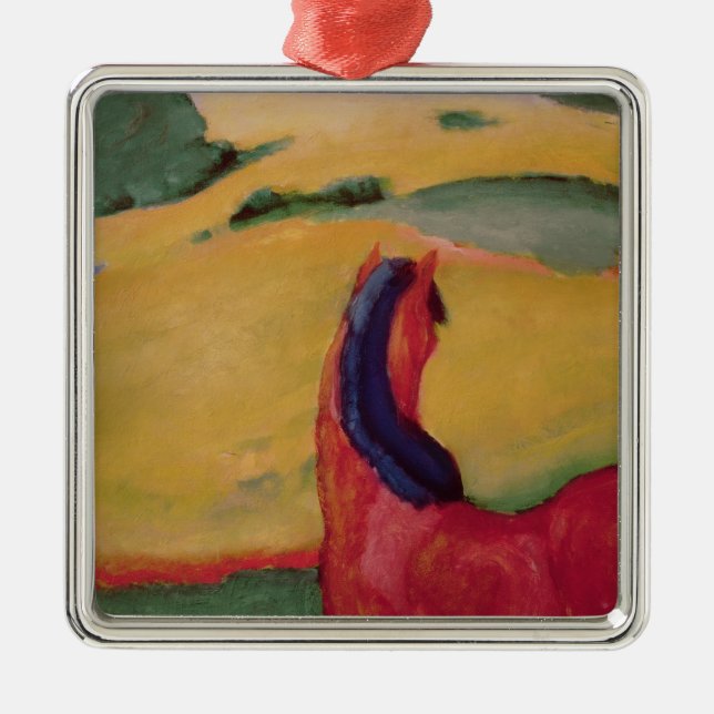Horse in a landscape, 1910 metal tree decoration (Front)