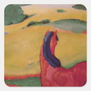 Horse in a landscape, 1910 square sticker
