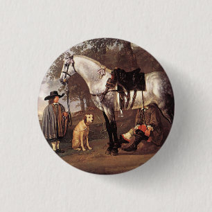 Horse in a Landscape Aelbert Cuyp 3 Cm Round Badge