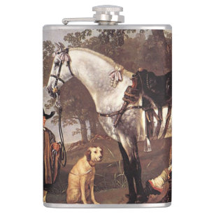 Horse in a Landscape Aelbert Cuyp      Hip Flask