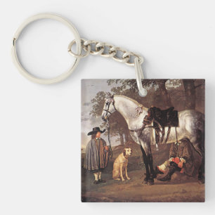 Horse in a Landscape Aelbert Cuyp Key Ring