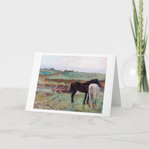 Horse in a Meadow, Edgar Degas Card