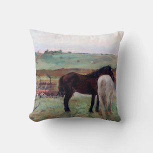 Horse in a Meadow, Edgar Degas Cushion