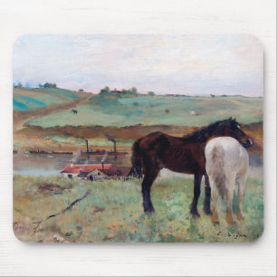 Horse in a Meadow, Edgar Degas Mouse Mat