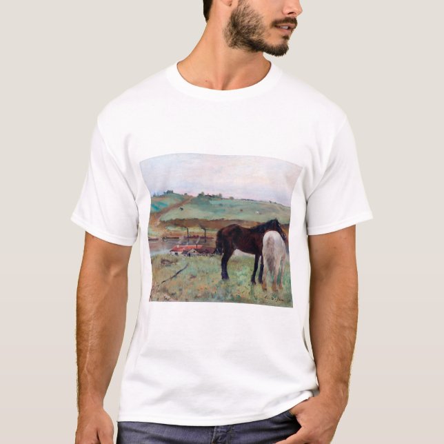 Horse in a Meadow, Edgar Degas T-Shirt (Front)