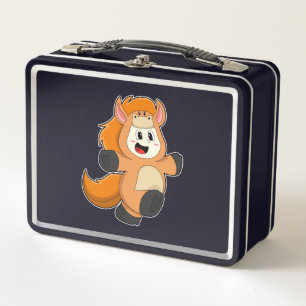 Horse in Costume Metal Lunch Box