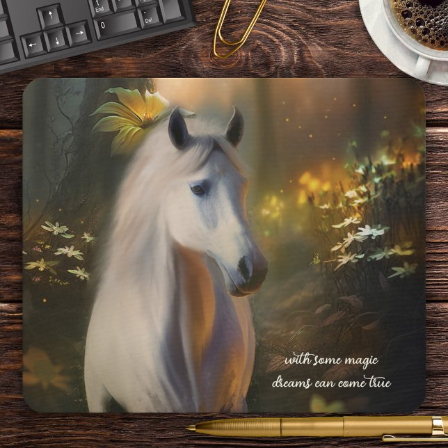 Horse in Enchanted Forest Mouse Mat (Creator Uploaded)