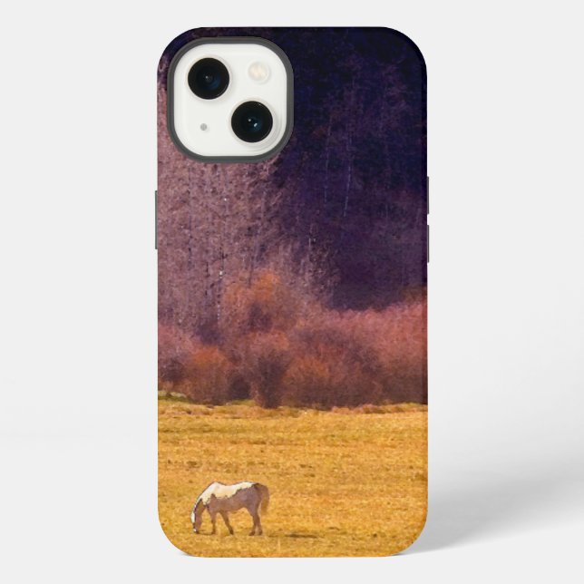 Horse In Fall I iPhone Case (Back)
