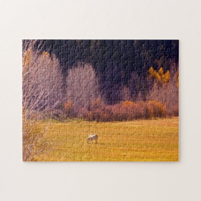 Horse In Fall I Jigsaw Puzzle (Horizontal)