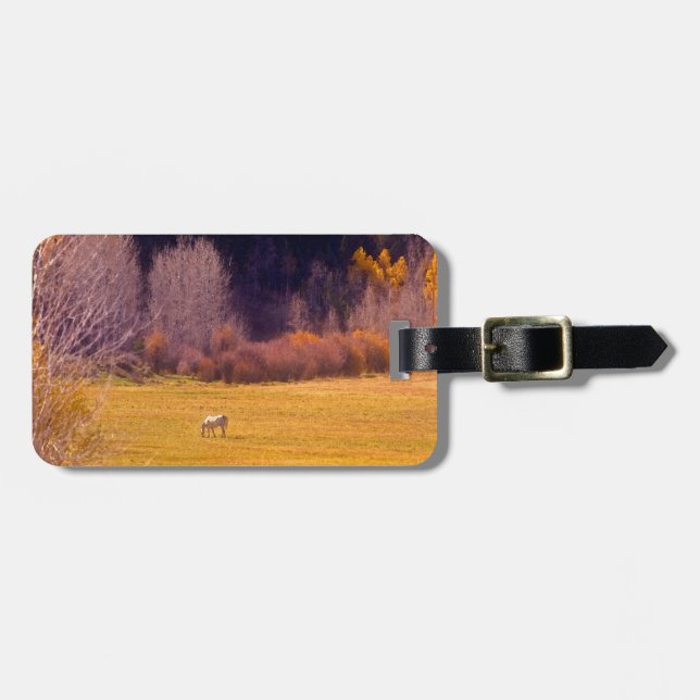 Horse In Fall I Luggage Tag (Front Horizontal)