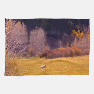 Horse In Fall I Tea Towel