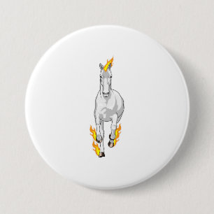 Horse in Flame 7.5 Cm Round Badge