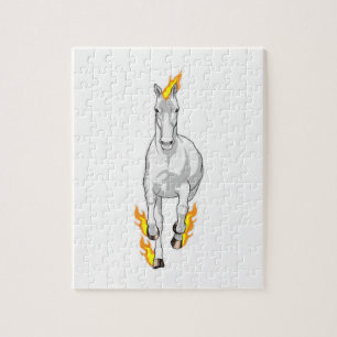 Horse in Flame Jigsaw Puzzle