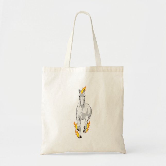 Horse in Flame Tote Bag (Front)