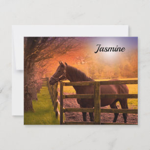 Horse in Paddock Personalised