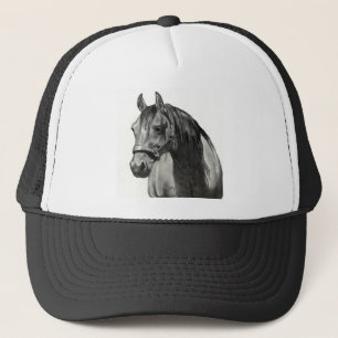 HORSE IN PENCIL: FRONT VIEW TRUCKER HAT