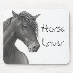 HORSE IN PENCIL: REALISM: HORSE LOVERS MOUSE MAT