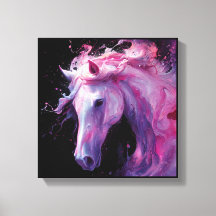 Horse in Pink and Purple Abstract Splendor 1