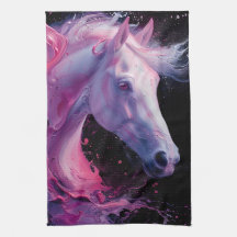 Horse in Pink and Purple Abstract Splendor 3