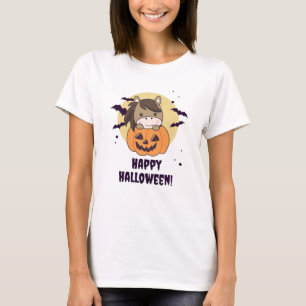 Horse In Pumpkin Sweet Horses Happy Halloween T-Shirt