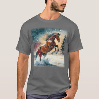 Horse In Snow gift T-Shirt