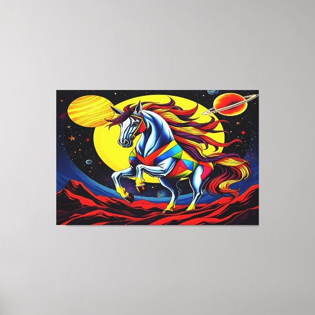 HORSE IN SPACE CANVAS PRINT (Front)