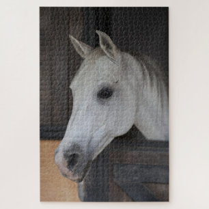 Horse in stable jigsaw puzzle