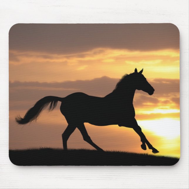 Horse In Sunset Mouse Mat (Front)