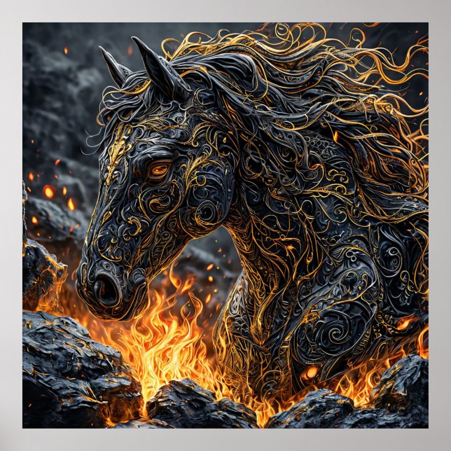 Horse in the fire poster (Front)