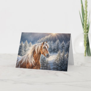 Horse in the Snow Beautiful Christmas Seasons Holiday Card