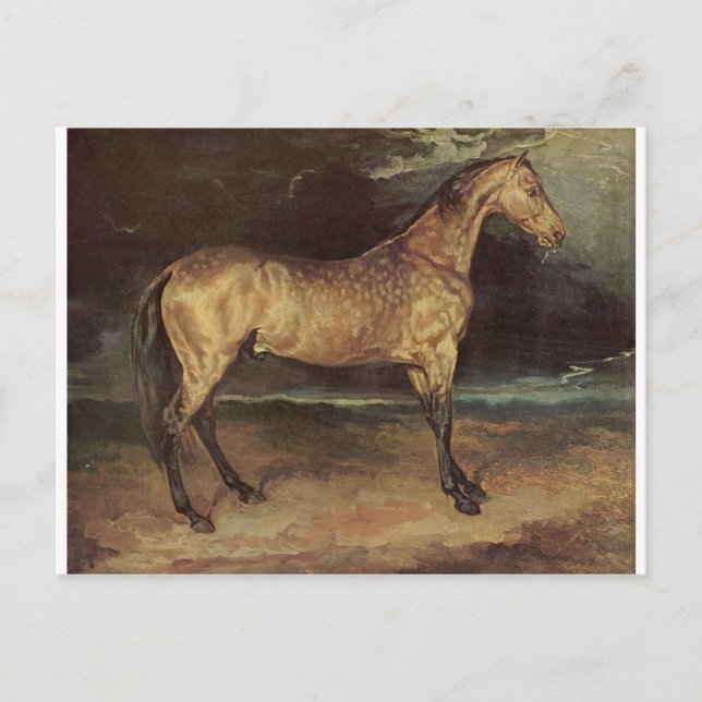 Horse in the storm by Theodore Gericault Postcard (Front)