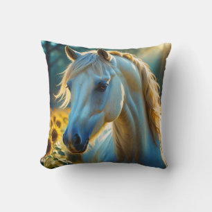 horse in the sunflowers cushion
