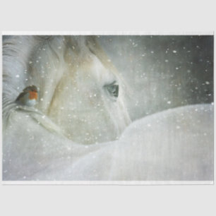horse in winter tissue paper