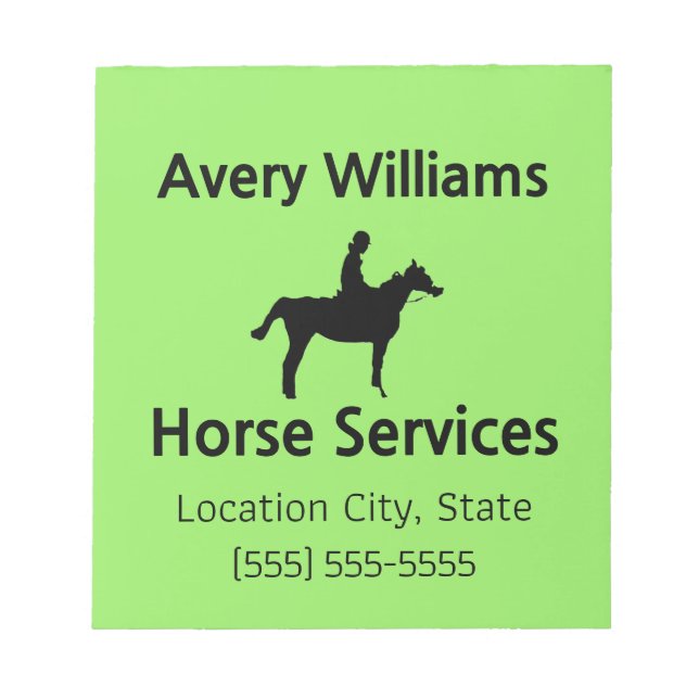 Horse Industry Professional Small Notepad (Front)