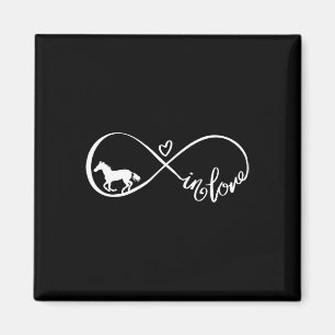 Horse Infinity Symbol Love Horse Horseback Riding  Magnet
