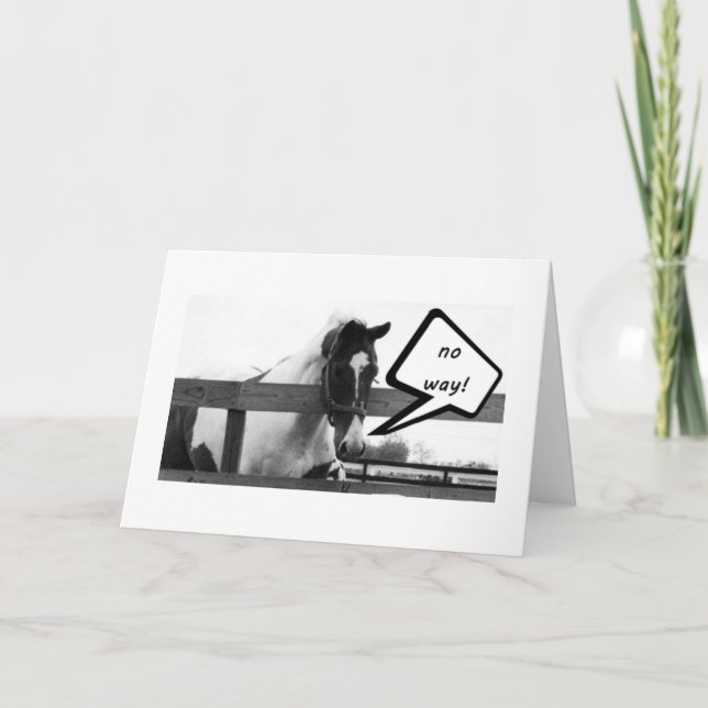 HORSE IS GLAD "YOU" WERE NAUGHTY BEFORE CHRISTMAS HOLIDAY CARD (Front)