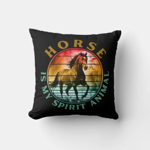 Horse is my spirit animal cushion