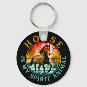 Horse is my spirit animal key ring