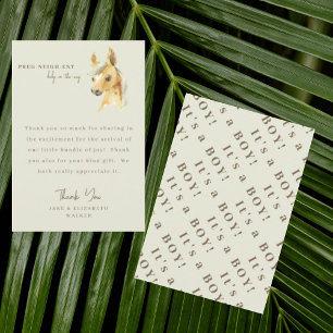 Horse It's a Boy Baby Shower Message Thank You 