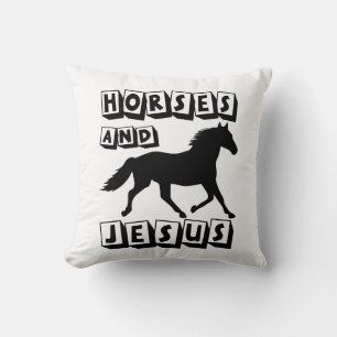 Horse & Jesus Christian Western Country Christian Cushion