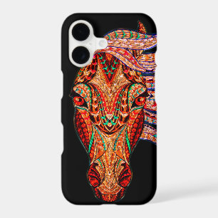 Horse jewel mosaic look colourful cowgirl black