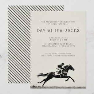 Horse Jockey Day at the Races Equestrian Invitation
