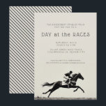 Horse Jockey Day at the Races Equestrian Invitation<br><div class="desc">Horse Jockey Day at the Races Equestrian Invitation Template</div>