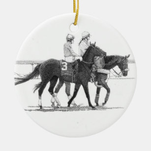 Horse & Jockey Ornament