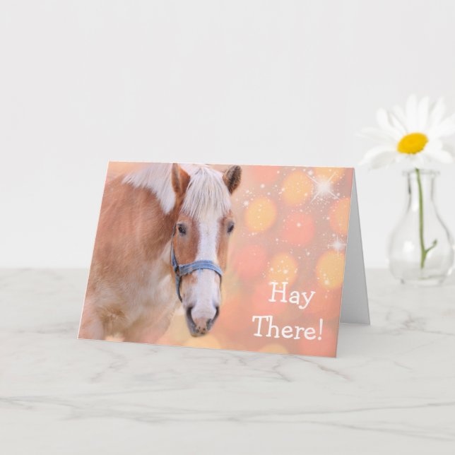 Horse Joke Happy Birthday Card (Small Plant)