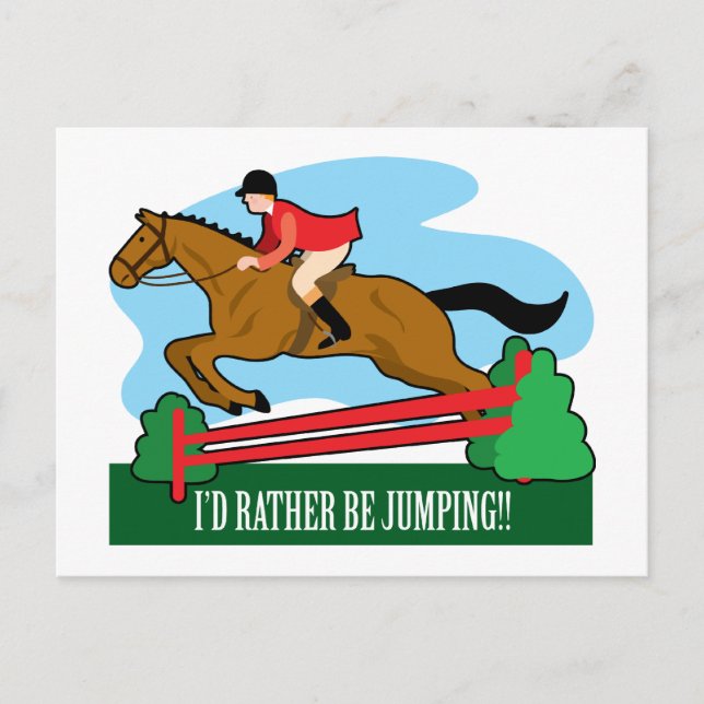 Horse Jump Postcard (Front)